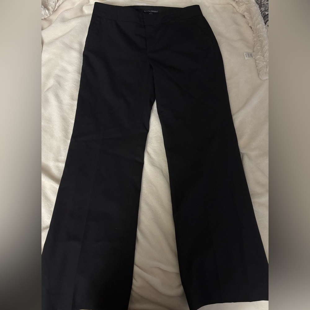 Banana Republic Black Wide-Leg Trousers